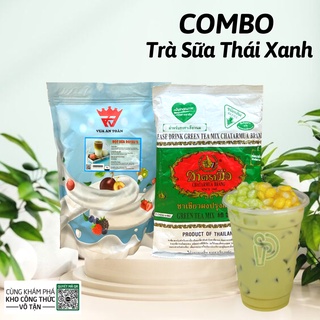 COMBO Trà Sữa Thái Xanh (Trà Thái Xanh + Bột Sữa) Pha 55 Ly