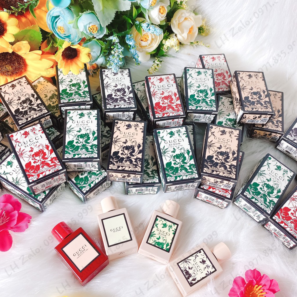 Nước hoa Gucci Bloom Ambrosia mini 5ml, Gucci Aqua 5ML, Nước Hoa Nữ Mini Chính Hãng