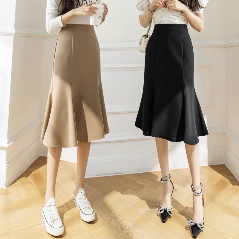 Chân Váy Đuôi Cá Công Sở Dáng Dài Qua Gối