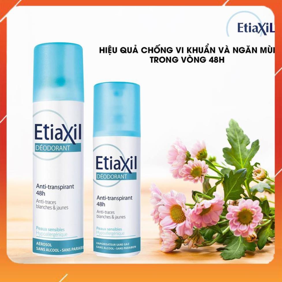 [Freeship99] Khử Mùi Hàng Ngày Dạng Xịt Etiaxil Déodorant Anti-Transpirant 48h 100ml