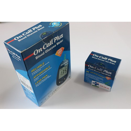 Máy đo đường huyết on call plus+ tặng 50 kim 25 que