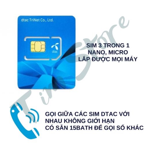Sim du lịch thái lan không giới hạn data 15 ngày