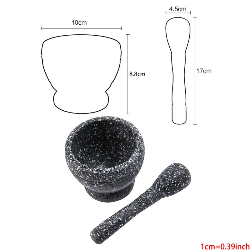 Bộ chày cối giã gia vị bằng nhựa resin 11cm tiện dụng cho nhà bếp