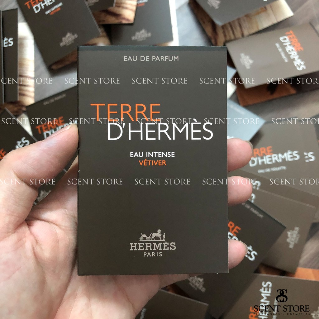 Scentstorevn - Vial chính hãng nước hoa Hermes Terre Edt, Parfum, Intense Vetiver, Eau Givree [2ml]