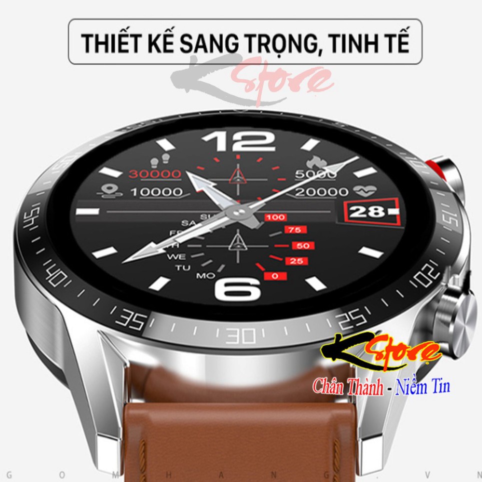 freeship Đồng hồ thông minh Nam, Microwear L13 smart watch thể thao kiểu dáng Xiaomi chống nước giá rẻ mặt tròn dây thép