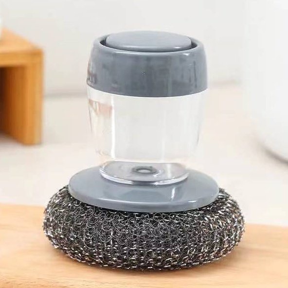 Dụng Cụ Cọ Rửa Đa Năng, Cọ Xoong Nồi, Cọ Bếp, Cọ Rửa Bát Đĩa Có Bình Chứa Tiện Lợi - Cọ Sắt