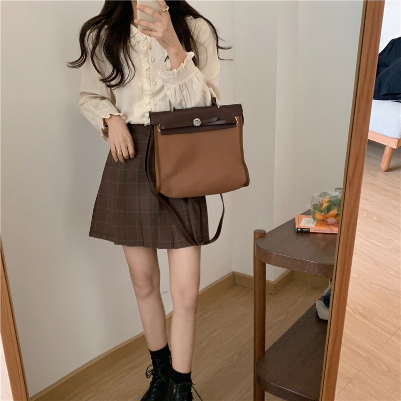 Áo Sơ Mi Nữ Form Rộng Tay Dài Phối Ren Phong Cách Hàn Quốc 40656