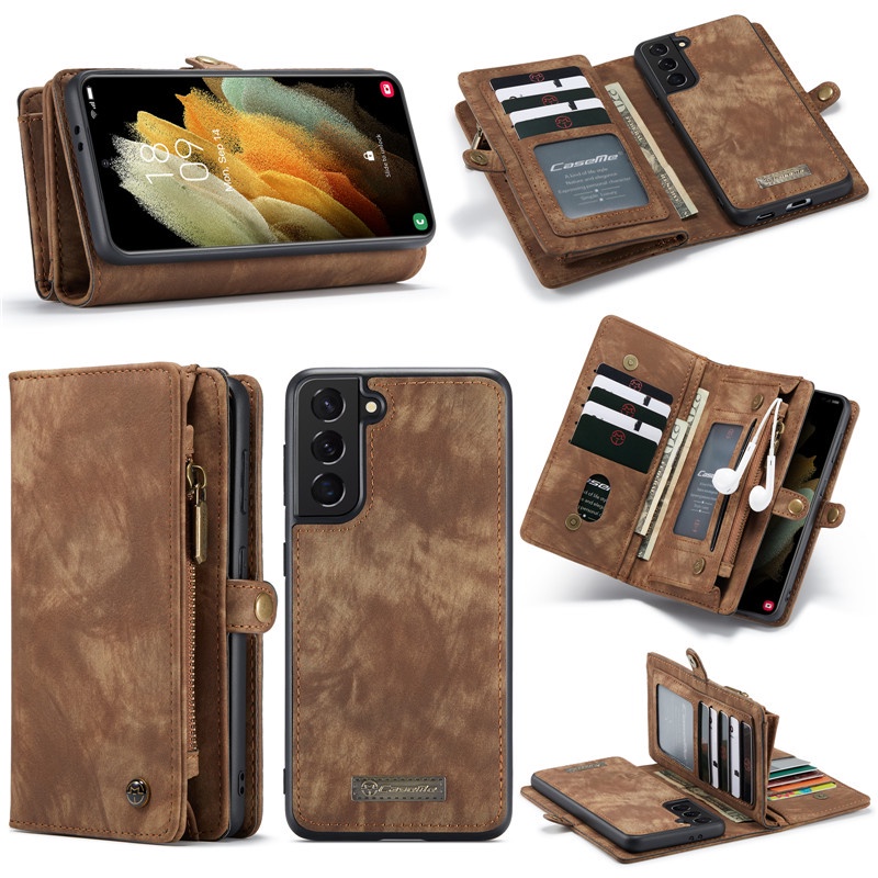 Bao da điện thoại nắp lật nhiều ngăn đựng thẻ kiểu retro thích hợp cho iphone 6 7 8 se plus x xs xr 11 12 mini pro max
