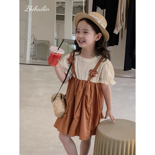 Váy Đầm Cho bé Gái, Váy Giả Yếm Chất Đũi Mềm Mát Cho Bé Gái_Umeekid