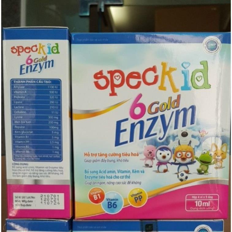 Speckid 6 gold Enzym giúp tăng cường tiêu hóa, tăng cường sức đề kháng bé thông minh, hỗ trợ bé kén ăn