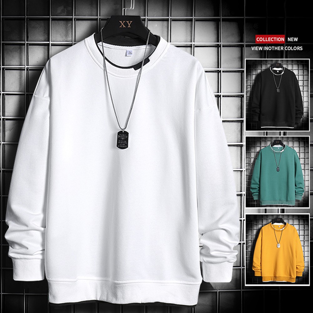 Áo Hoodies Nỉ Nam Cổ Tròn Bo Gấu Trơn Basic Thời Trang Thu Đông MENFASHION1989 AO TOP NAM 90000150 | BigBuy360 - bigbuy360.vn
