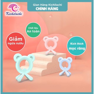 Gặm Nướu Cho Bé Silicon kichilachi Hình Gấu, Dành cho Bé Từ 1 Tháng Tuổi Trở Lên !