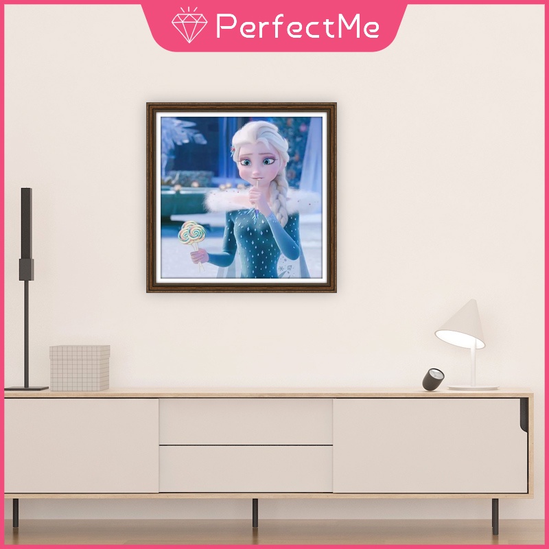 Bộ tranh đính đá 5D tự làm 30x30cm hình công chúa Elsa trong Frozen