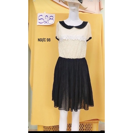đầm ren xoè phối chân váy dập ly.S28