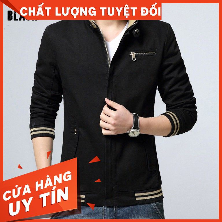 ÁO KHOÁC KAKI NAM 2 LỚP BO SỌC CAO CẤPPigomen