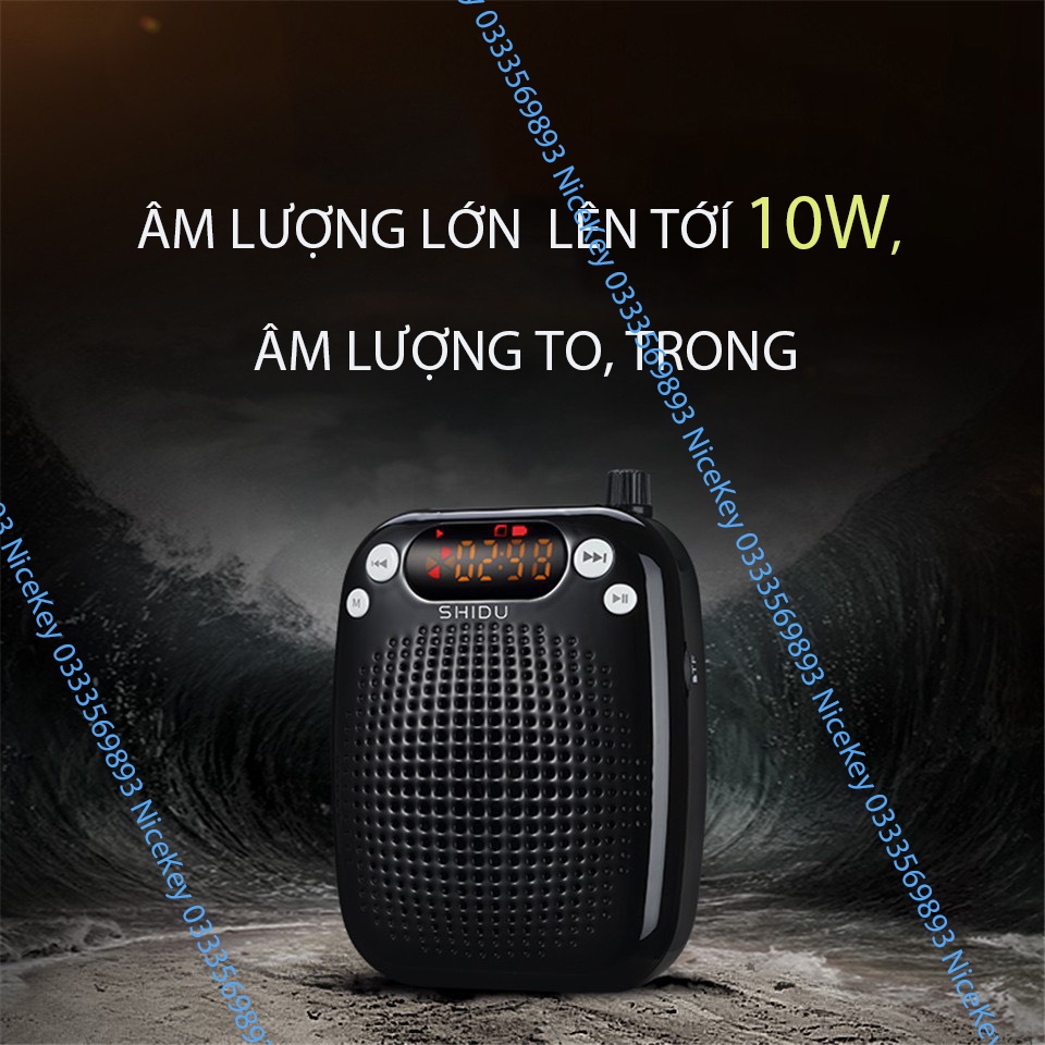 Máy Trợ Giảng Không Dây Shidu SD- S611, Bluetooth, Âm Lượng 10W, Bảo Hành 12 tháng