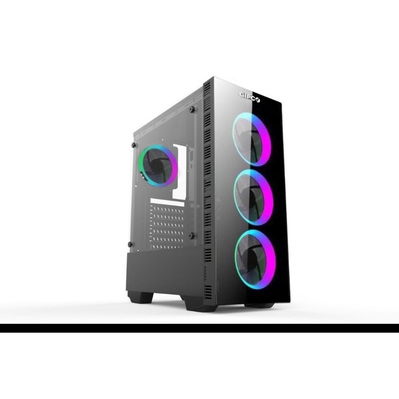 Vỏ Case Xigmatek NYX cesar Kèm 3 Fan LED 5 Màu M-ATX, 2 mặt kính cường lực 3 quạt tản nhiệt +ốc vít