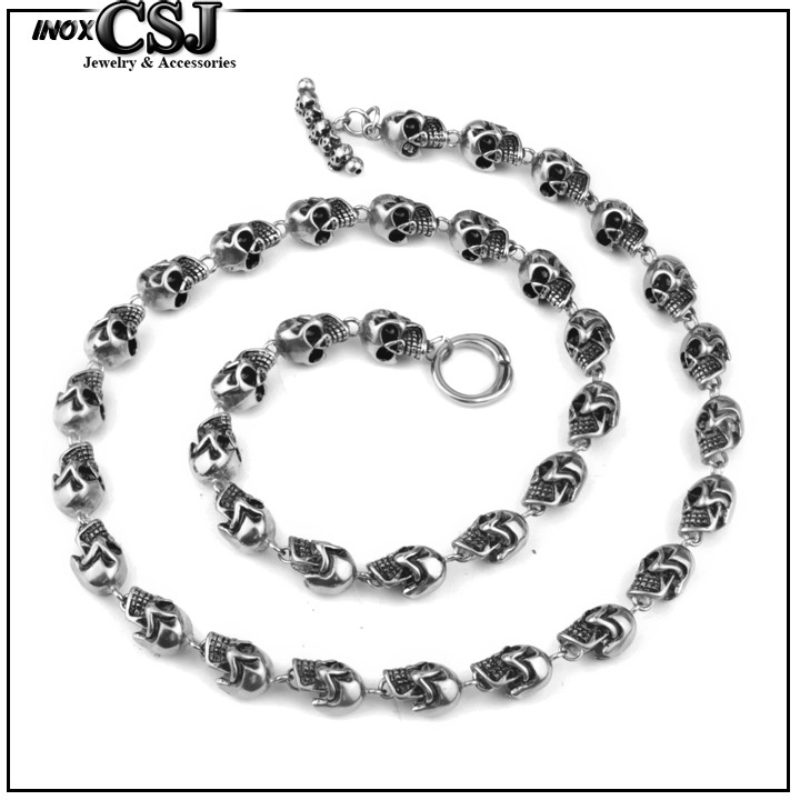 DÂY CHUYỀN ĐẦU LÂU, VÒNG CỔ ĐẦU SỌ INOX NAM DN170 - inox cao cấp không đen, không gỉ - đẳng cấp dân chơi