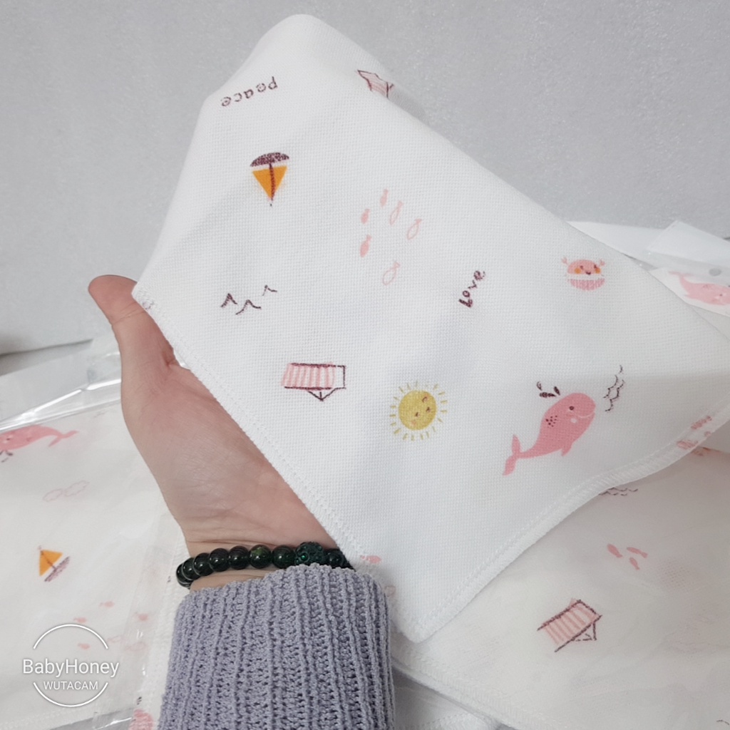 Set 2 chiếc Khăn yếm tam giác cho bé 100% cotton