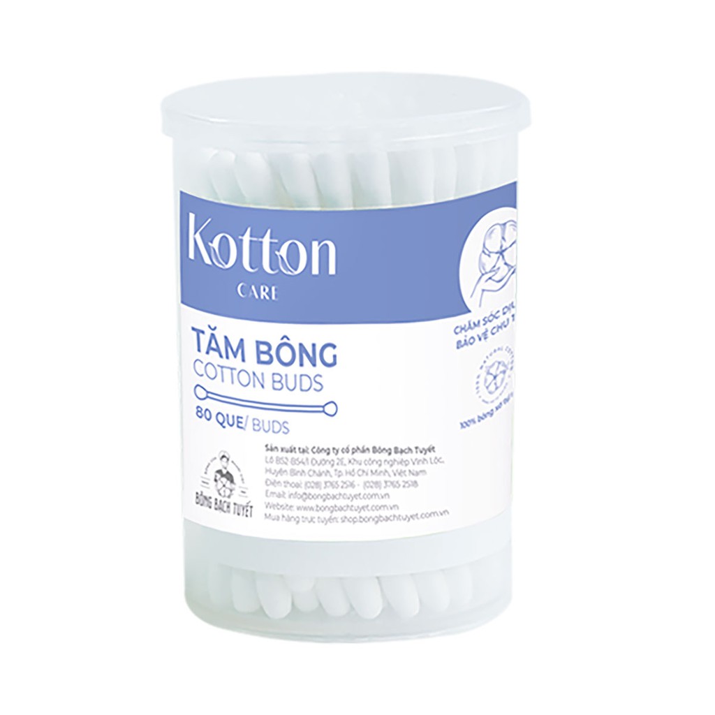 Tăm bông Bạch Tuyết Kotton Care vô trùng  cho người lớn