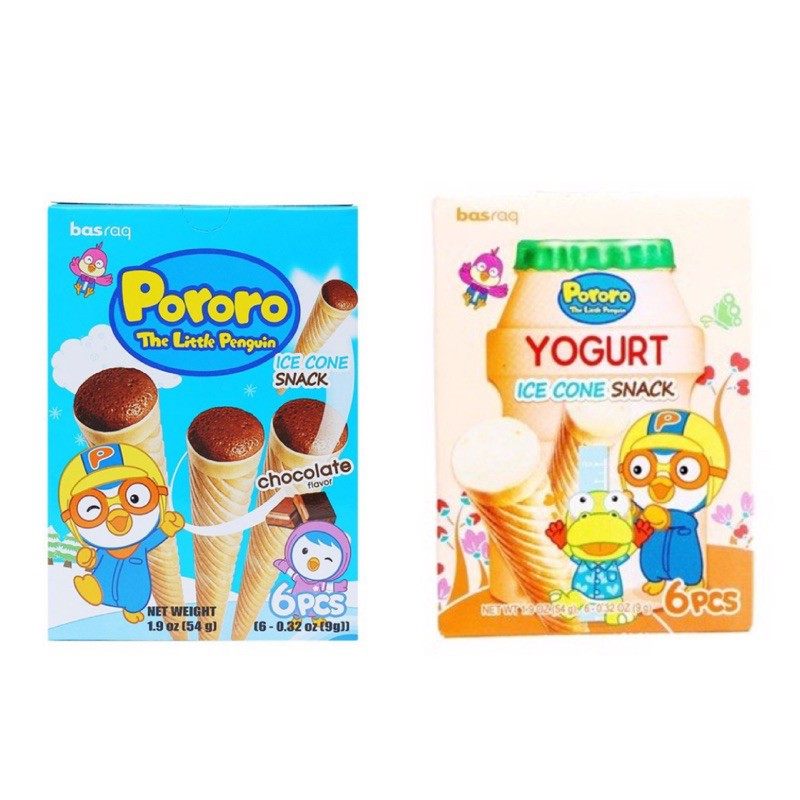 BÁNH ỐC QUẾ PORORO HÀN QUỐC SOCOLA 54G/ BÁNH KEM ỐC QUẾ