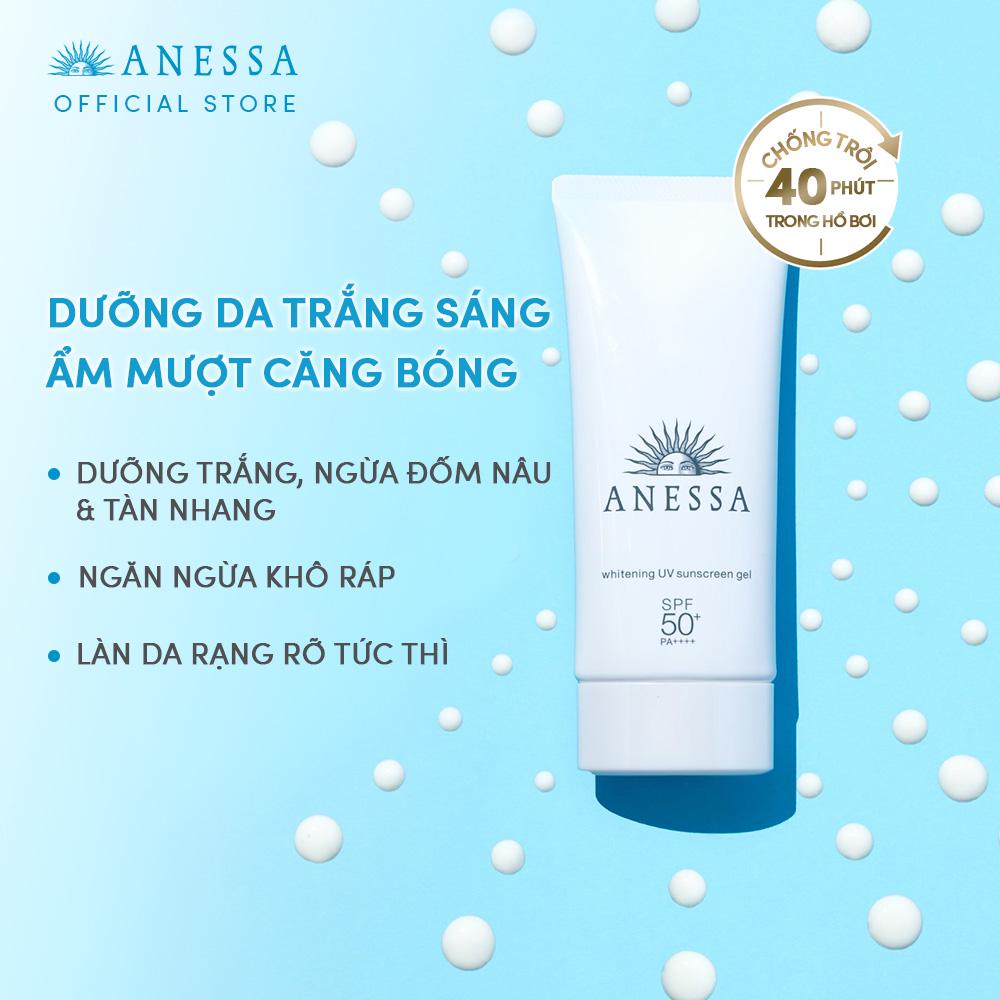 Bộ đôi Gel chống nắng dưỡng trắng Anessa Whitening UV Sunscreen Gel 90g x 2