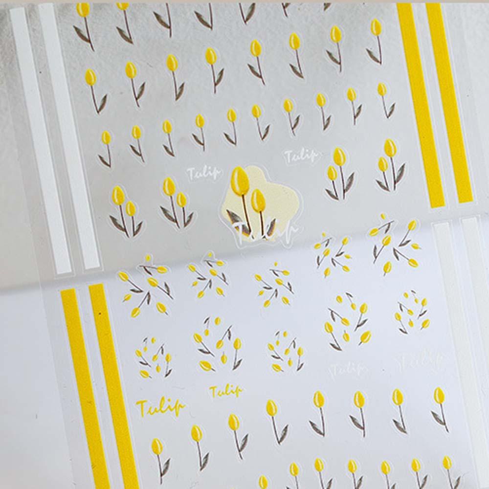 OCEANMAP Miếng Dán Trang Trí Móng Tay 5D Hình Hoa Xinh Xắn