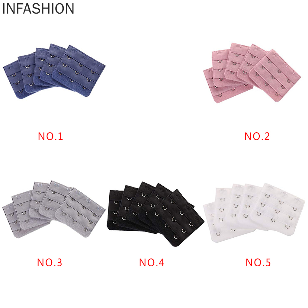 Set 5 Dụng Cụ Nối Dài Dây Áo Ngực 3 Hàng 3 Móc Tiện Dụng