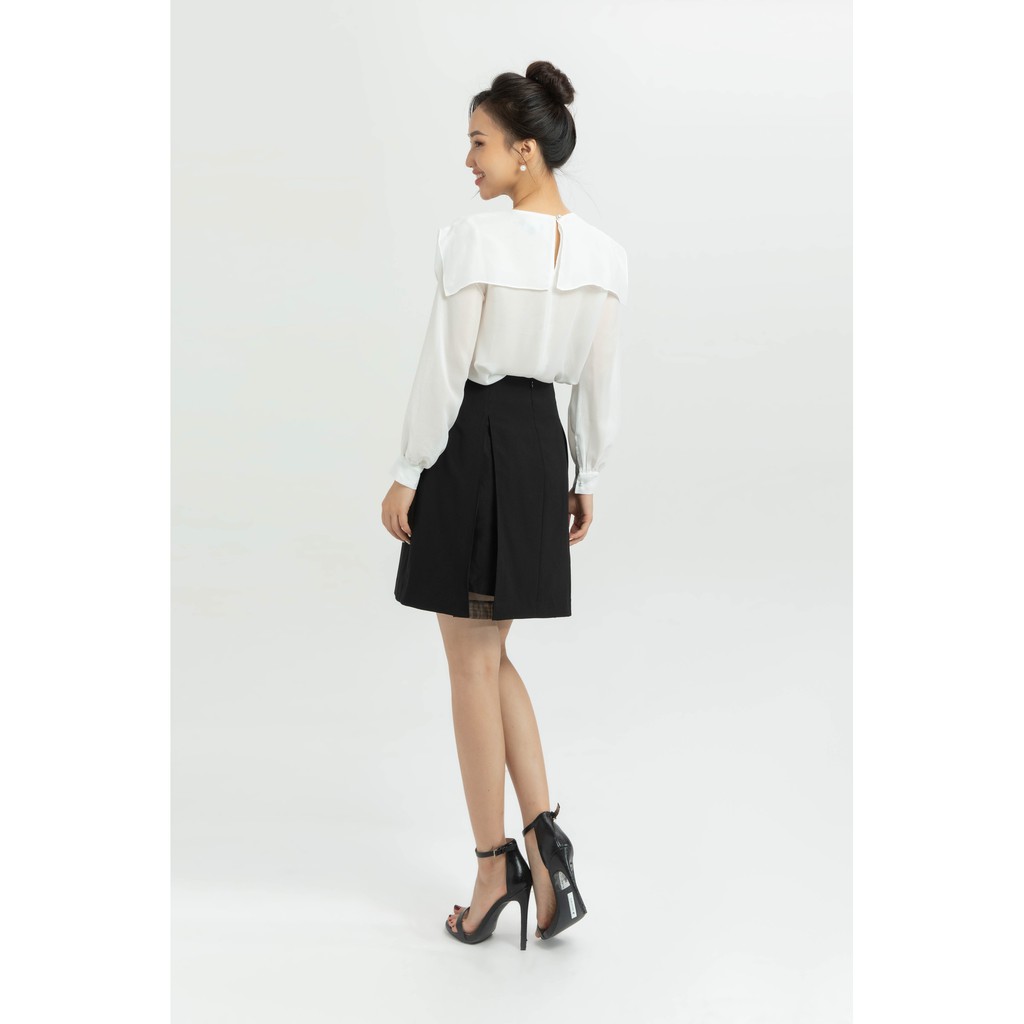 Chân váy chữ A phối nút nữ IVY moda MS 31M6340