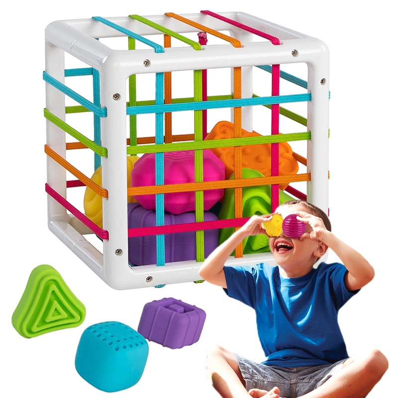 Bộ Đồ Chơi Dây Đàn Hồi Nhiều Màu Sắc Cho Bé