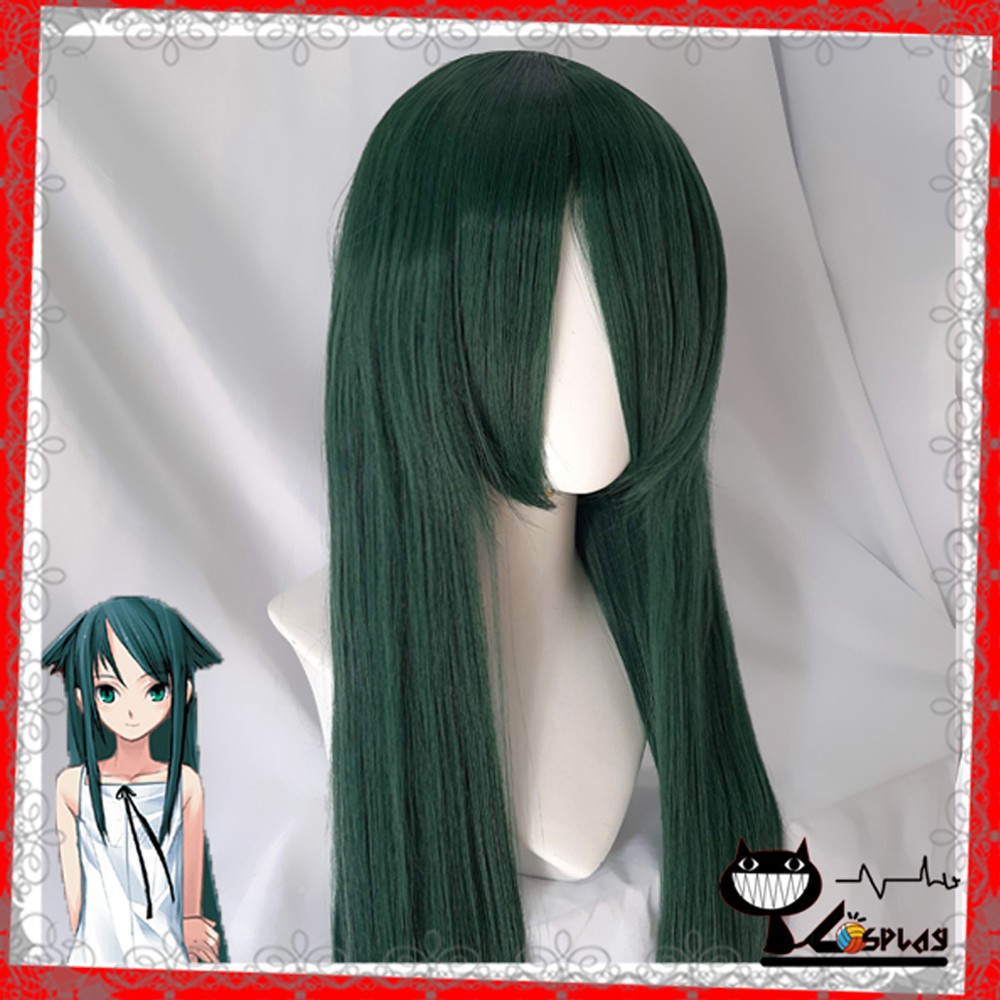 [Sẵn] Wig/tóc giả cơ bản nữ thẳng xanh rêu đậm/xanh lá cây đậm 1m -100cm tại MIU SHOP 03