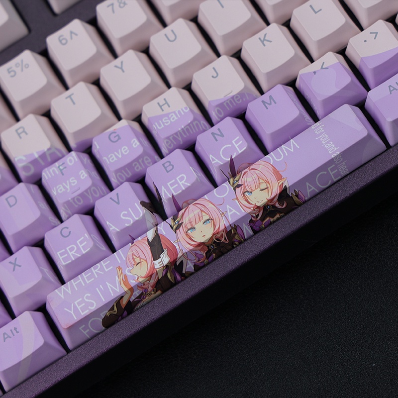 Elysia Keycaps OEM Profile Honkai Impact 3 Anime PBT Dye Sub Bàn phím cơ học Keycap