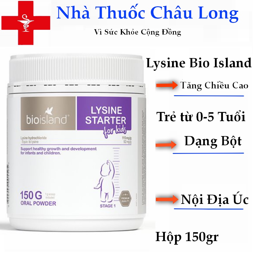 [Tem Chemist] Bio island lysine cho bé Úc hỗ trợ tăng chiều cao từ 0- 6 đến 24 tuổi 𝐍𝐄𝐖 mẫu mới 2021