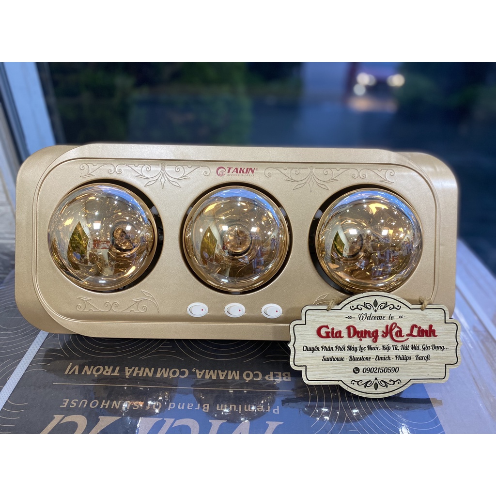 Đèn sưởi 3 bóng Takin TK104, Công suất từng bóng 275W, Công nghệ Australia, Bảo hành 12 tháng