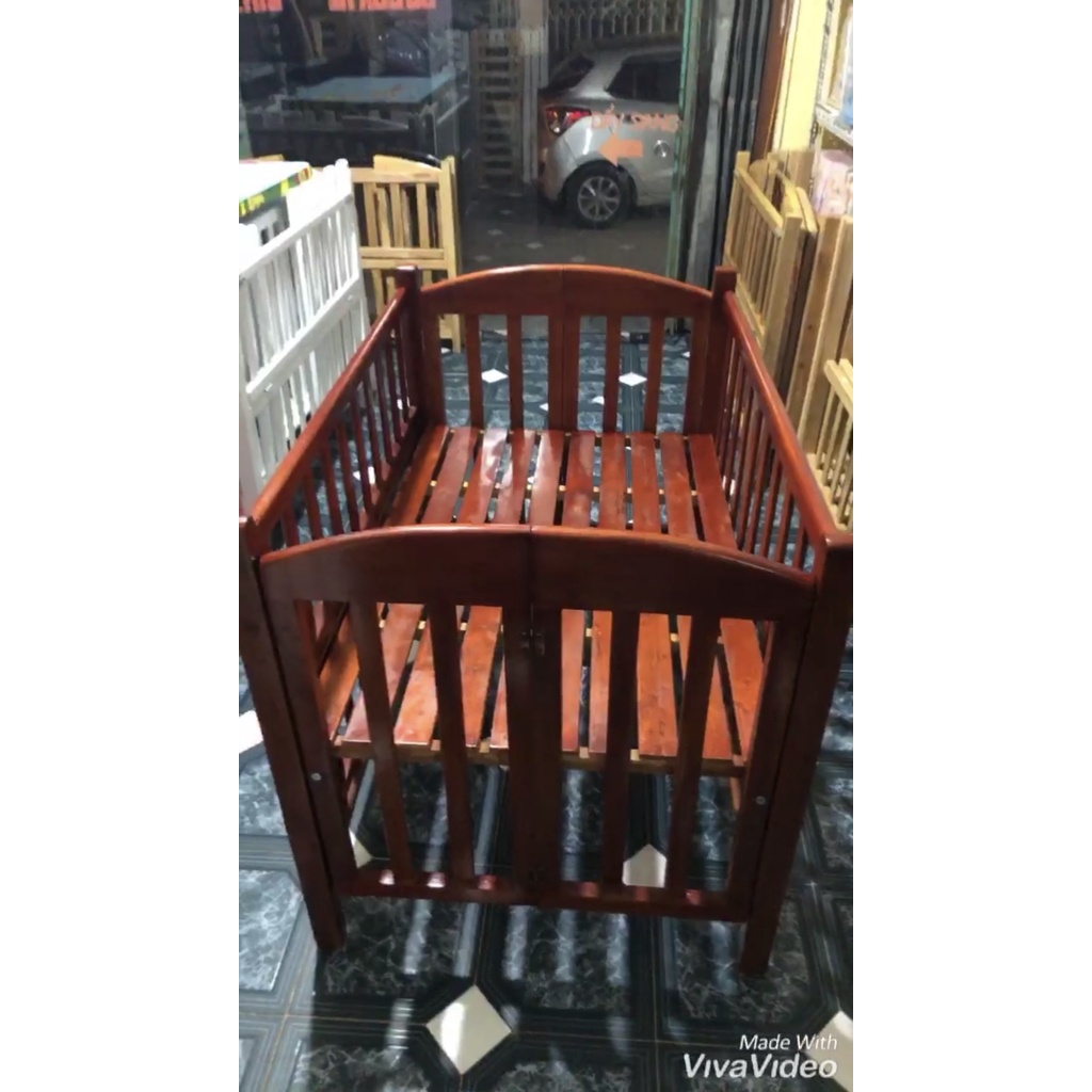 Giường cũi trẻ em, cũi em bé 2in1 kích thước 70x110cm, 80x120cm
