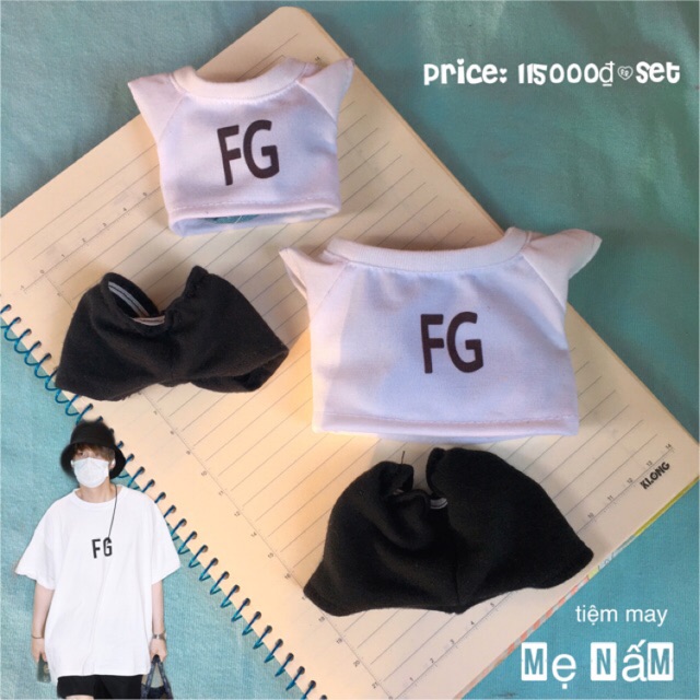 Outfit doll: Set áo FG - Suga BTS cho doll có sẳn
