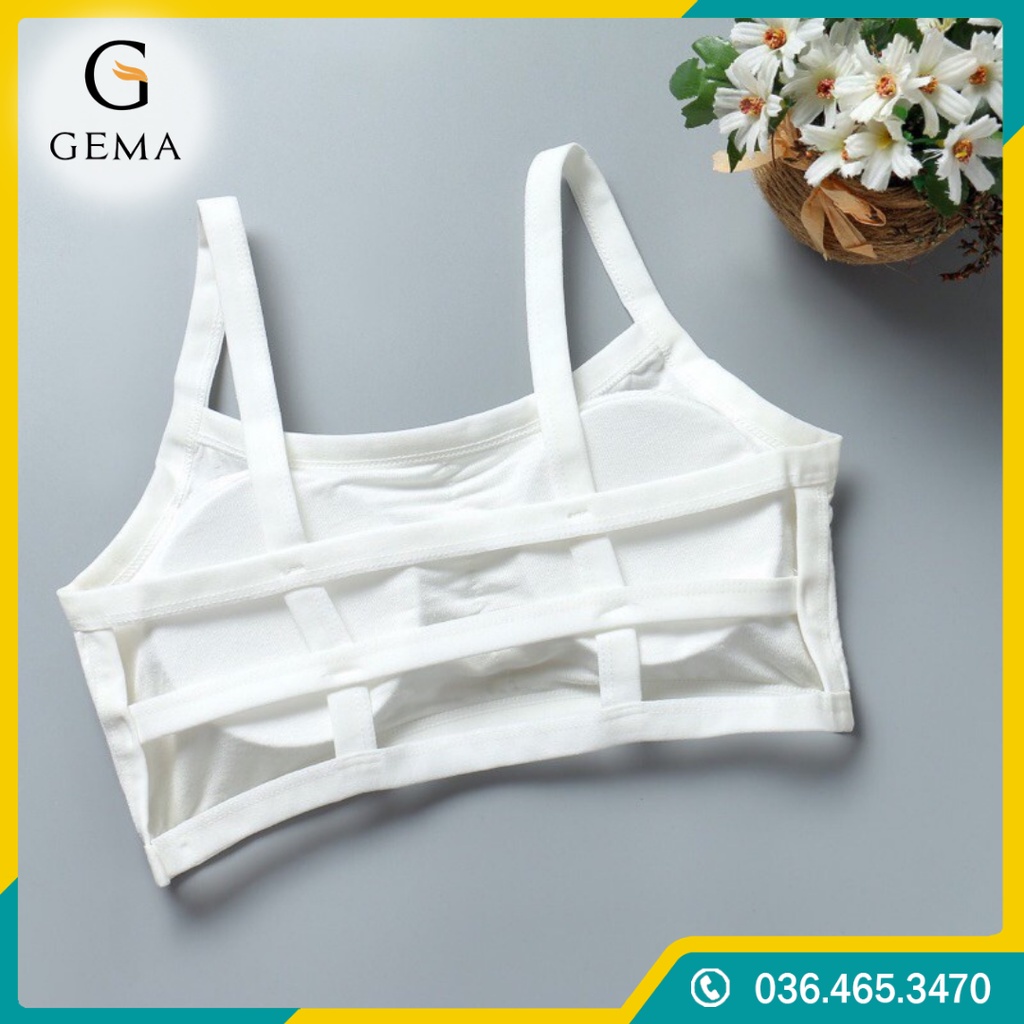 Bra 3 dây học sinh chất cotton siêu thấm hút mồ hôi, Áo lá học sinh tháo rời đệm ngực