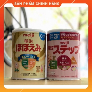 Hàng chuẩn Auth Sữa Meiji nội địa Nhật cho bé số 0-1/số 1-3 hộp sắt 800gr và dạng thanh (Date 2022)