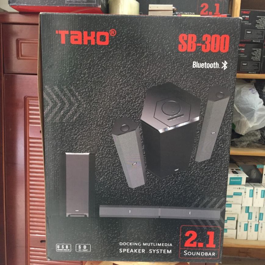 Loa máy tính để bàn, Loa gaming bass mạnh soundbar 2.1 TAKO SB-300 - Hàng Chính Hãng - Bảo hành 14 tháng