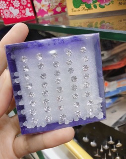 Bông tai đính đá lấp lánh tinh tế (1 đôi)
