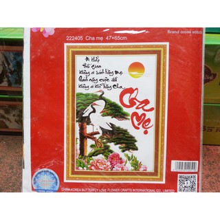 Tranh thêu chữ thập cha mẹ 222405