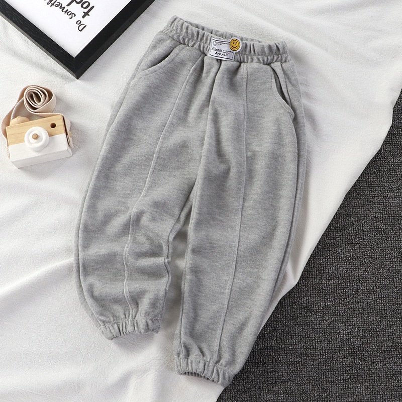 Quần Dài Thể Thao Dệt Kim Thời Trang Xuân Thu Năng Động Cho Bé