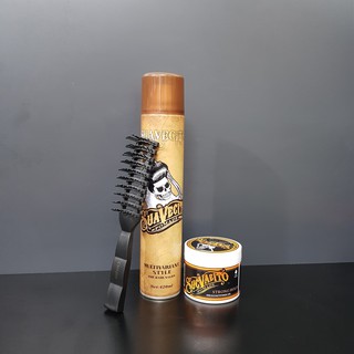 [COMBO ]GôM XỊT TÓC GIỮ NẾP TÓC CỨNG SUAVECITO + Sáp Vuốt Tóc SAWENSITO DElUXE HAIR WAX 100ml (giữ nếp tốt )