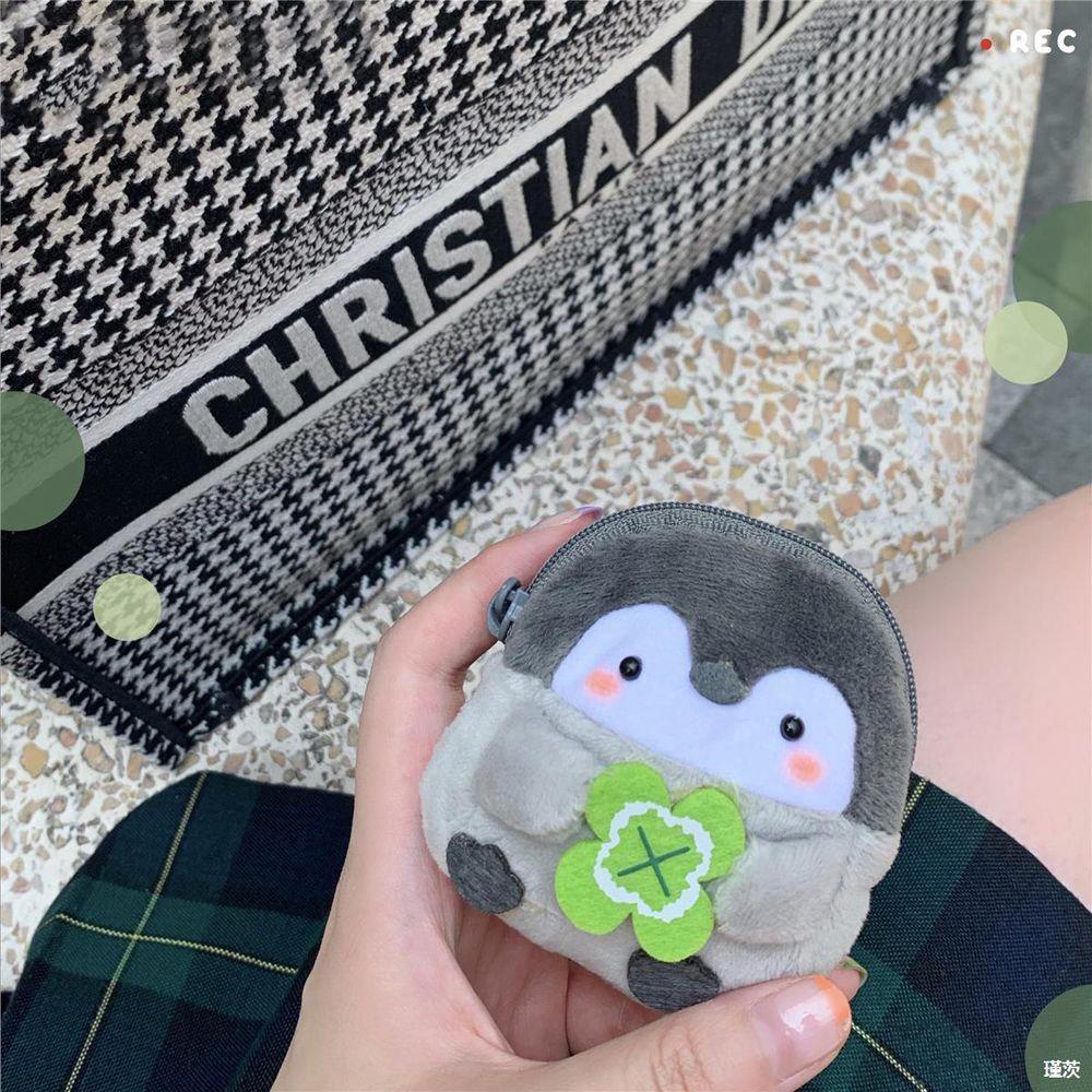 Túi Đựng Tiền Xu Hình Chim Cánh Cụt Hoạt Hình Nhồi Bông Đáng Yêu