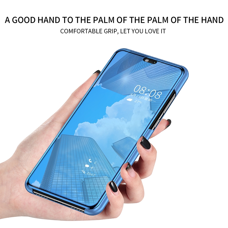 Bao da điện thoại nắp lật kính thông minh cho Huawei P10 P9 Plus P8 P9 P10 Nova Lite 2017