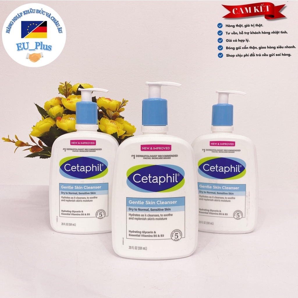 Sữa Rửa Mặt Dịu Nhẹ Cetaphil Gentle Skin Cleanser 591ml mẫu mới