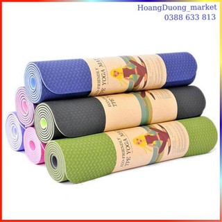 Thảm tập YOGA Chống trượt, Thảm tập GYM tại nhà tập thể dục. Chất liệu tpe 2 lớp chống trơn tuyệt đối