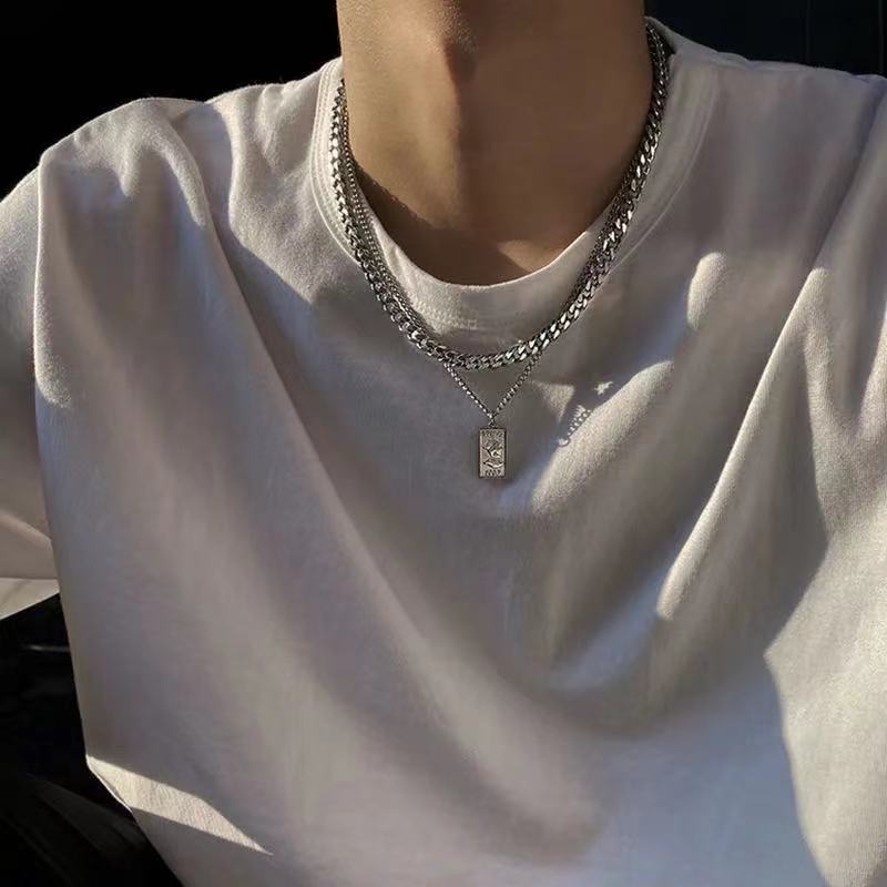 vòng cổ hai lớp phong cách Hip-Hop cho nam và nữ