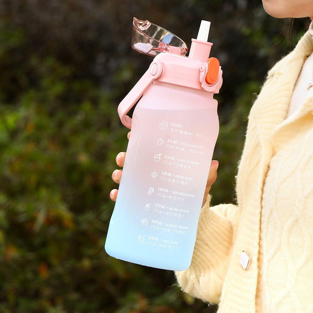 PISTA Bình Nước Nhựa Có Ống Hút Dung Tích 1500 / 2000ml