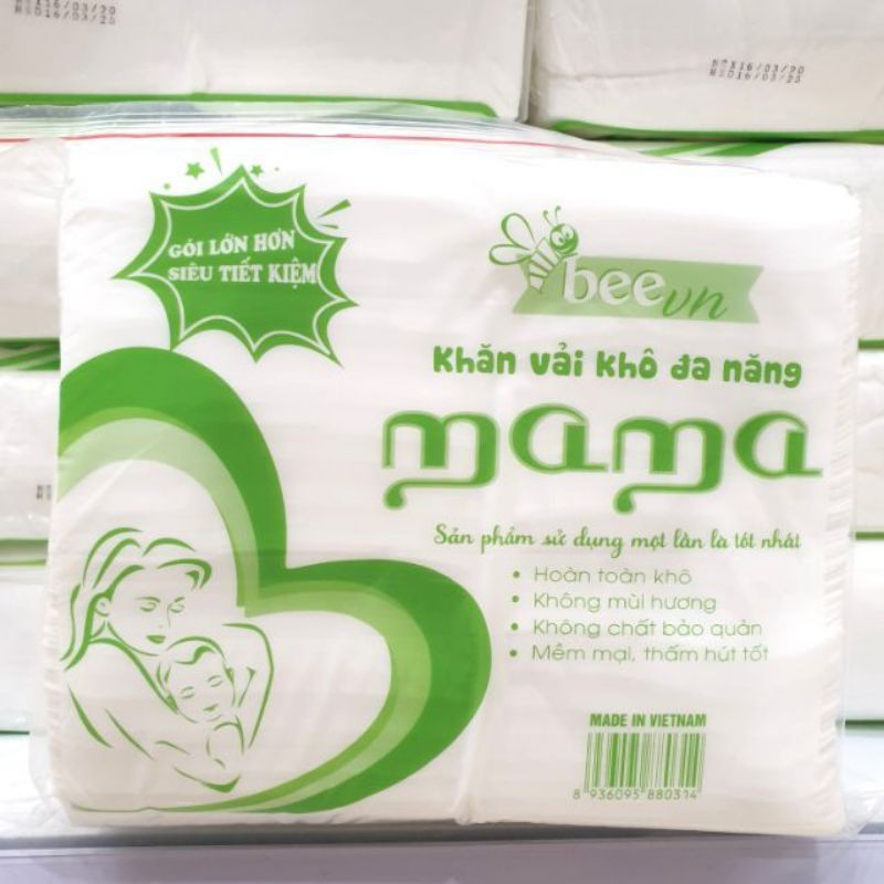 Combo 5 gói khăn vải khô đa năng Mama 600g